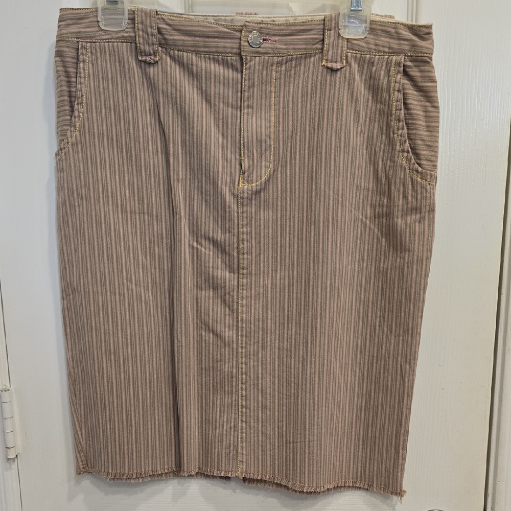 American Eagle Outfitters Brown Striped Pencil Skirt